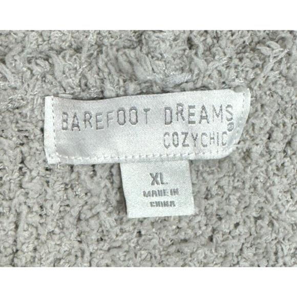 Barefoot Dreams Loop Knit Fringe Cascading Vest Cozy Chic Fleece Bone, XL - Picture 12 of 14